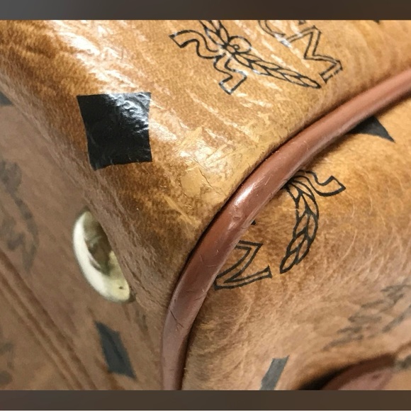 Authentic MCM Small Boston Bag Visetos - Picture 14 of 16